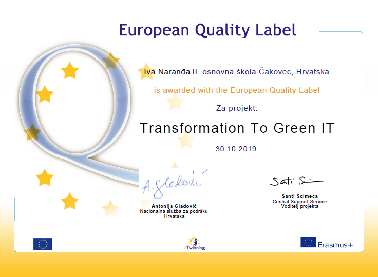 eTwinning europska oznaka kvalitete EQL